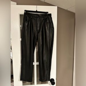 Black Leather Pants- Abercrombie cropped, size 28. New with tags!